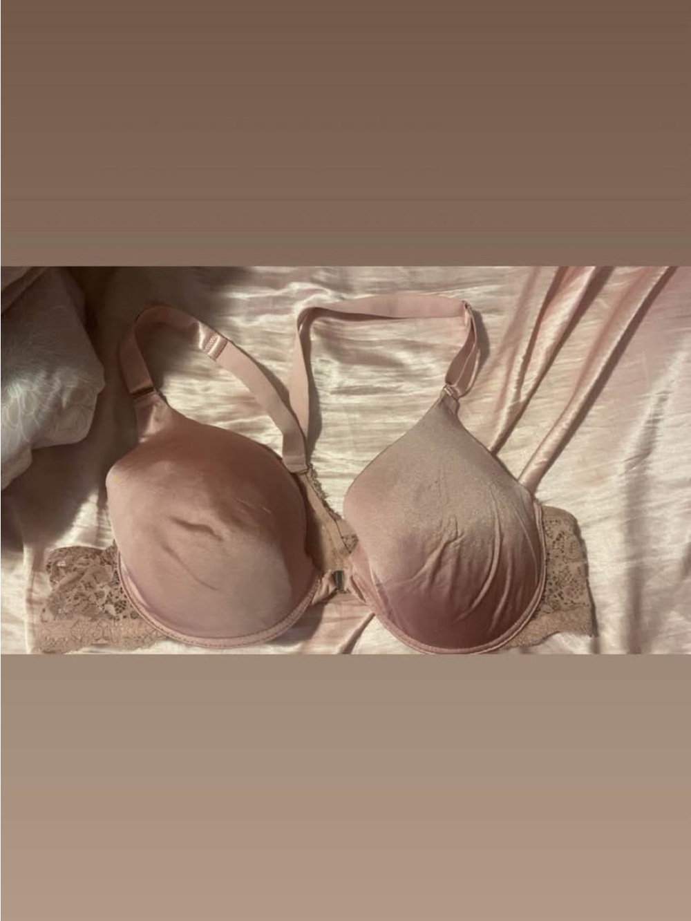Victoria's Secret Padded Lace-Back Bra - Light Pink